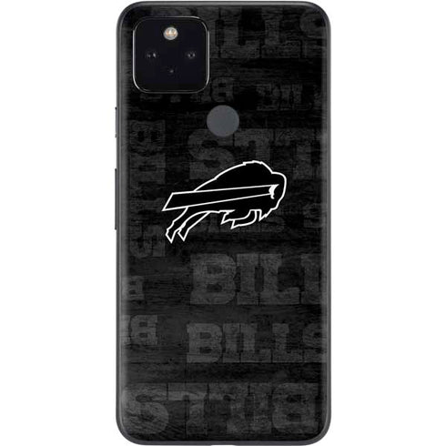 NFL Buffalo Bills Black & White Google Pixel 5a Skin
